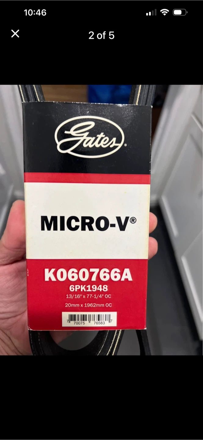 Gates Micro-V K060766A Serpentine Belt - photo 2