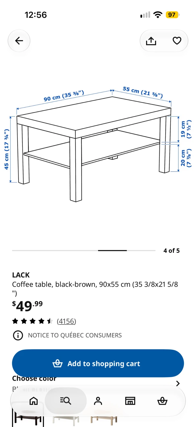 IKEA LACK Coffee Table Black-Brown - photo 2