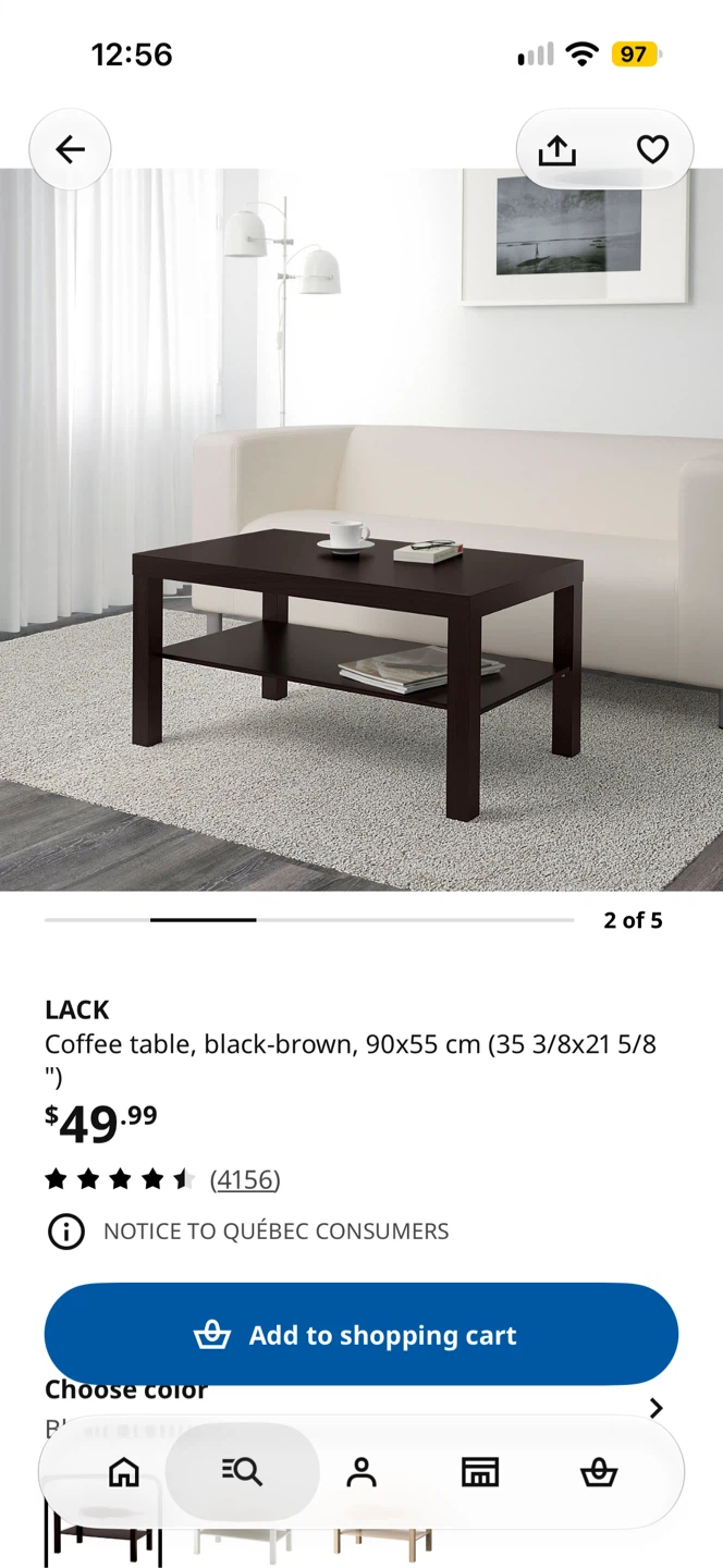 IKEA LACK Coffee Table Black-Brown - photo 3
