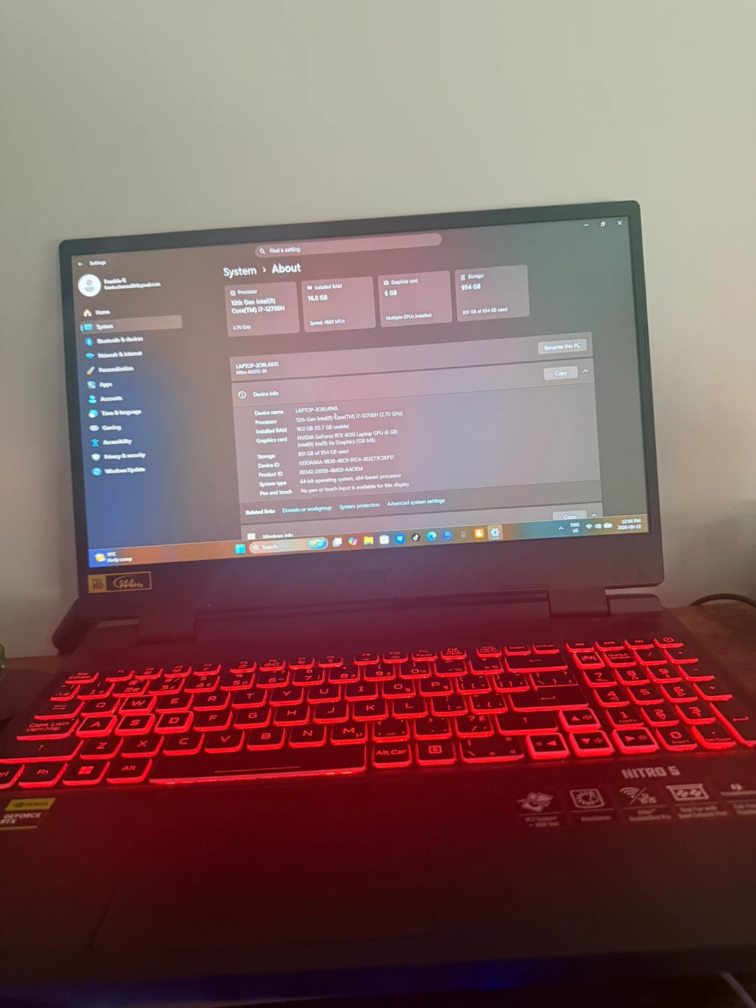 Acer Nitro 5 Gaming Laptop i7-12700H RTX 4050 - photo 5
