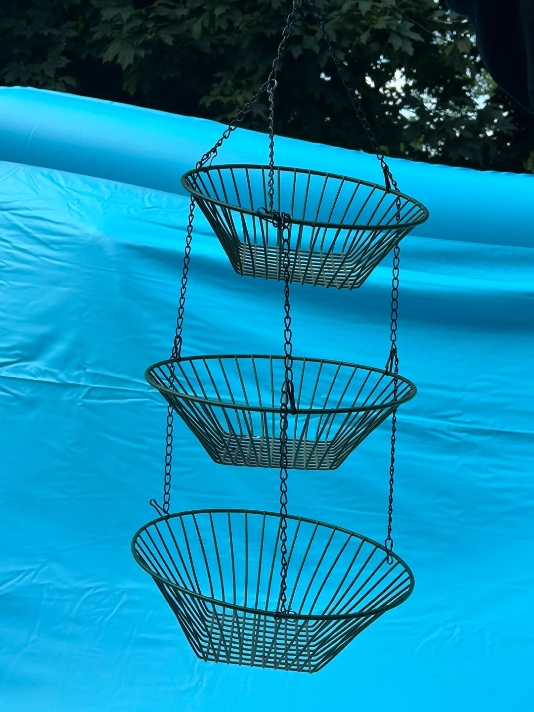 Three-Tier Hanging Wire Basket