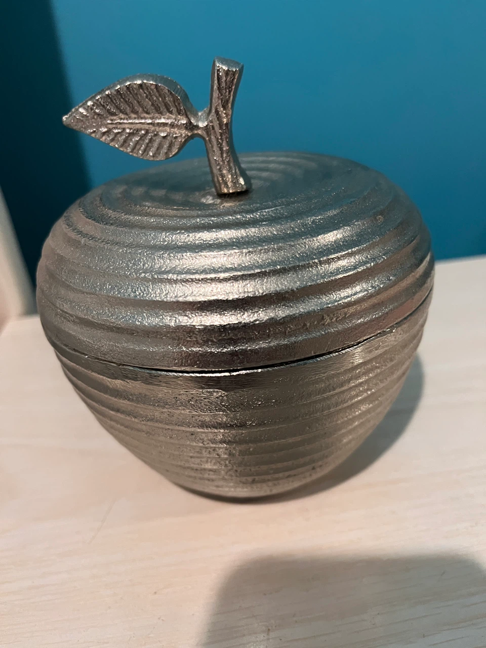 Silver Apple Shaped Trinket Box - photo 4