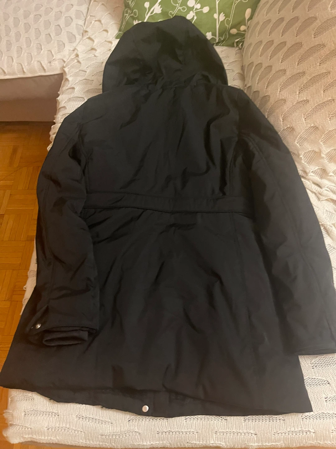 Zara TRF Fitted Winter Parka - Black, Size Medium - photo 3