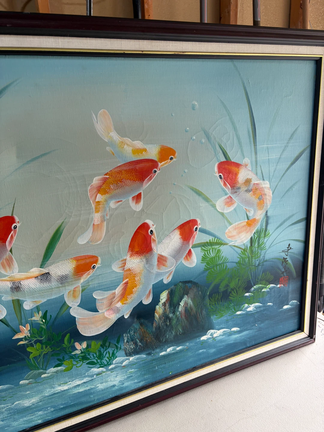 Chinese Antique Fish Acrylic Painting - photo 2