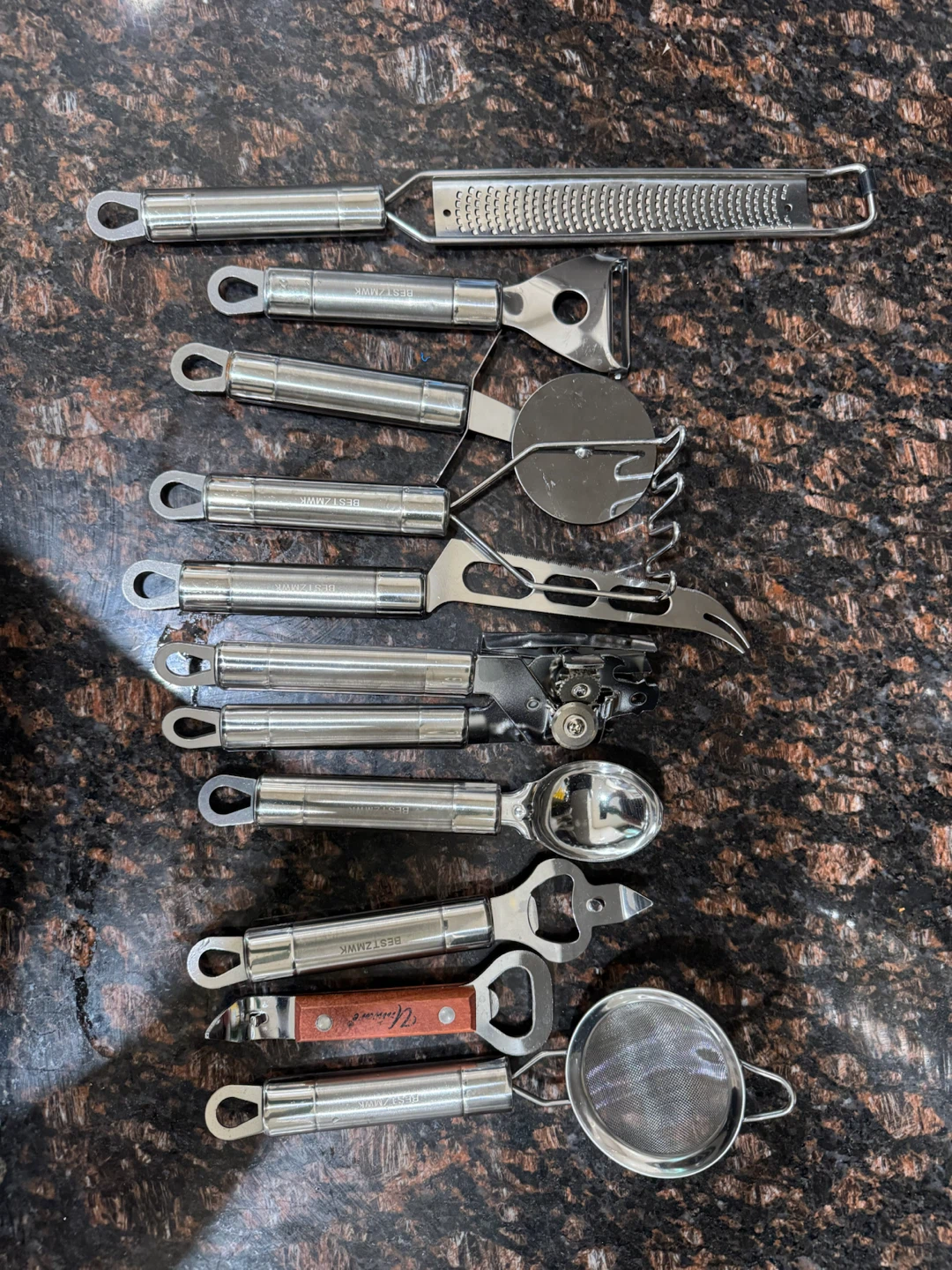 Set of Stainless Steel Kitchen Utensils
