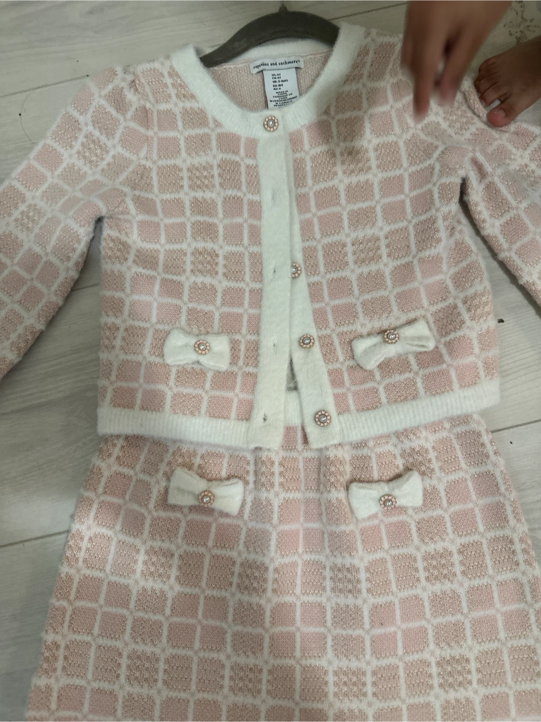 Cupcakes and Cashmere Girls Pink and White Two-Piece Set - photo 2