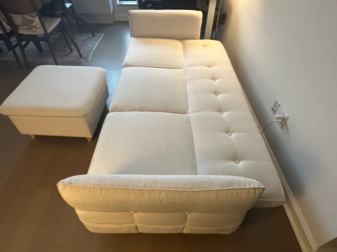 Convertible Sofa Bed with Ottoman - photo 2
