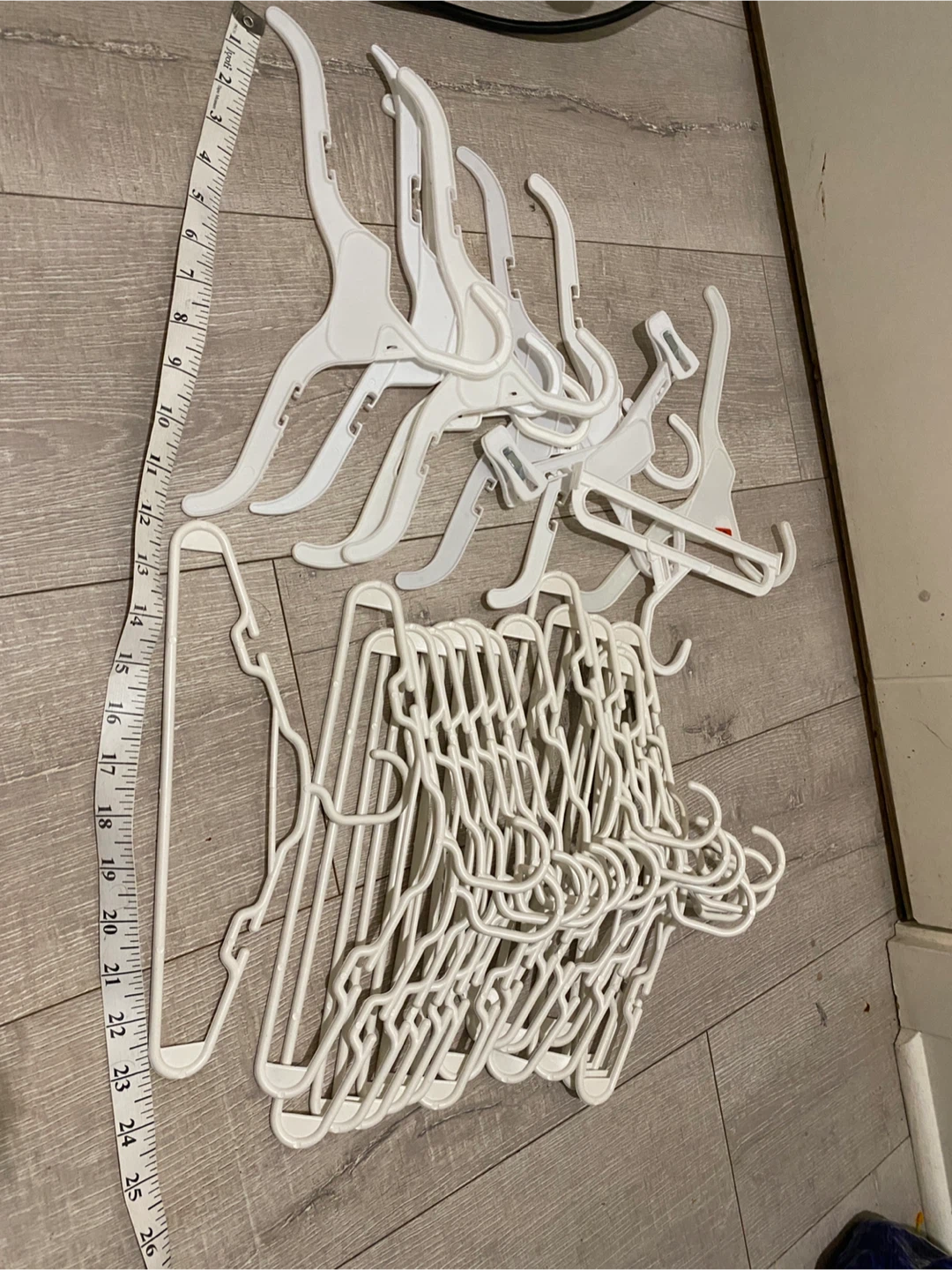 33 White  plastic  clothes Hangers - photo 2