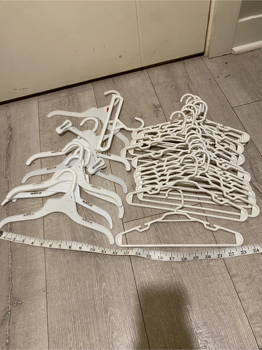 33 White  plastic  clothes Hangers - photo 4