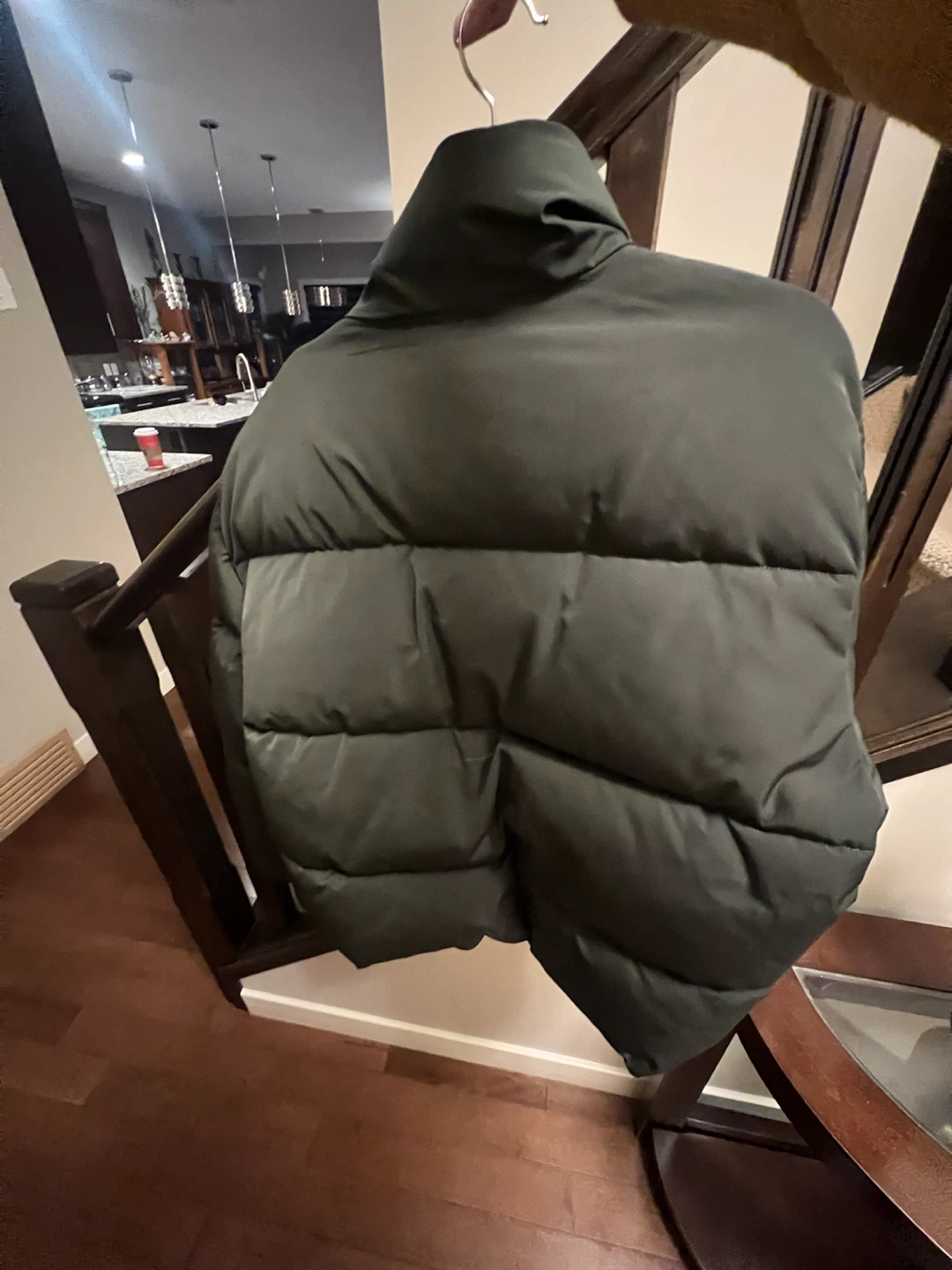 Zara Water-Repellent Puffer Jacket - Green - photo 3