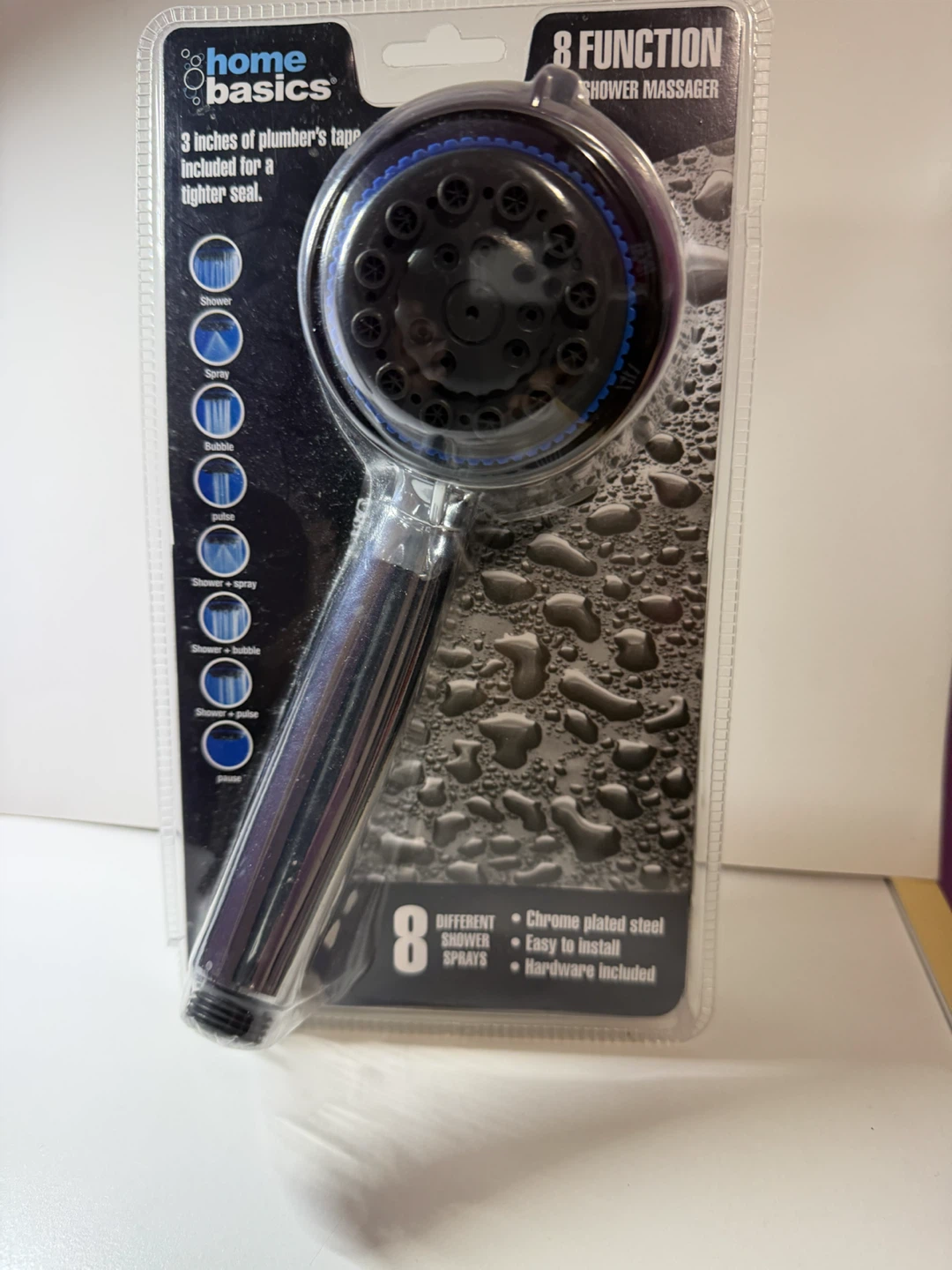 Home Basics 8 Function Shower Massager