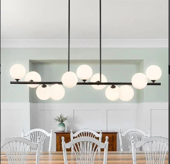 Modern Linear Globe Chandelier