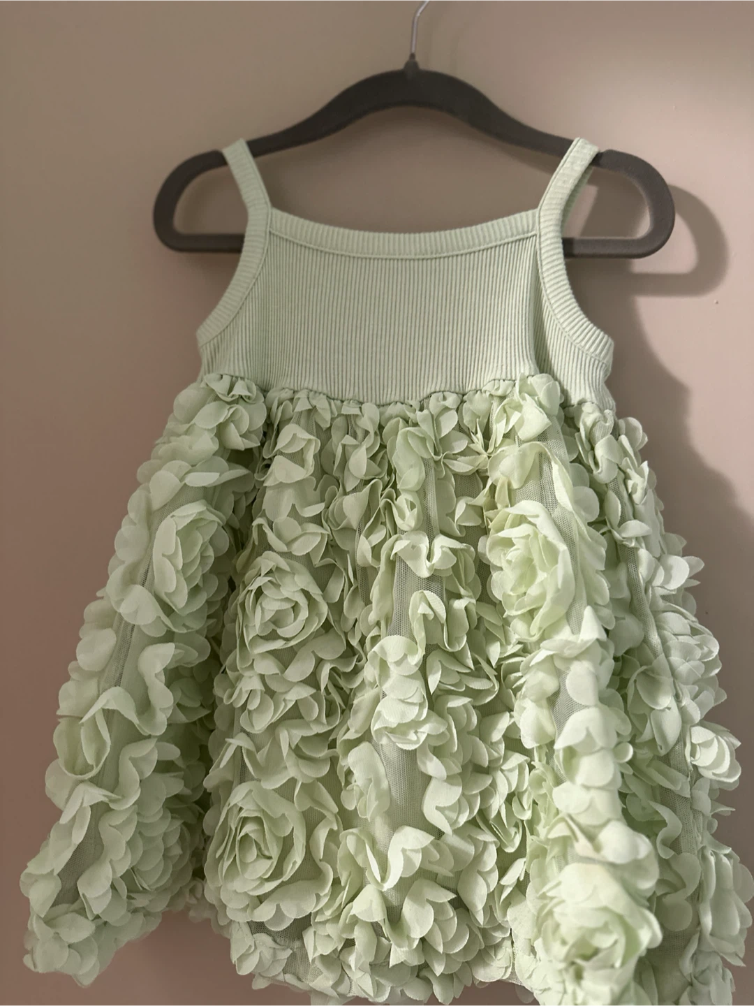 H&M Mint Green Floral Dress 9-12M - photo 2