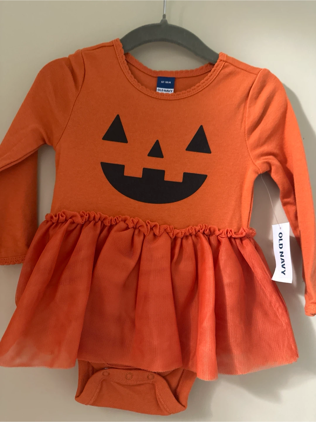 Old Navy Baby Halloween Pumpkin Onesie Dress - photo 2