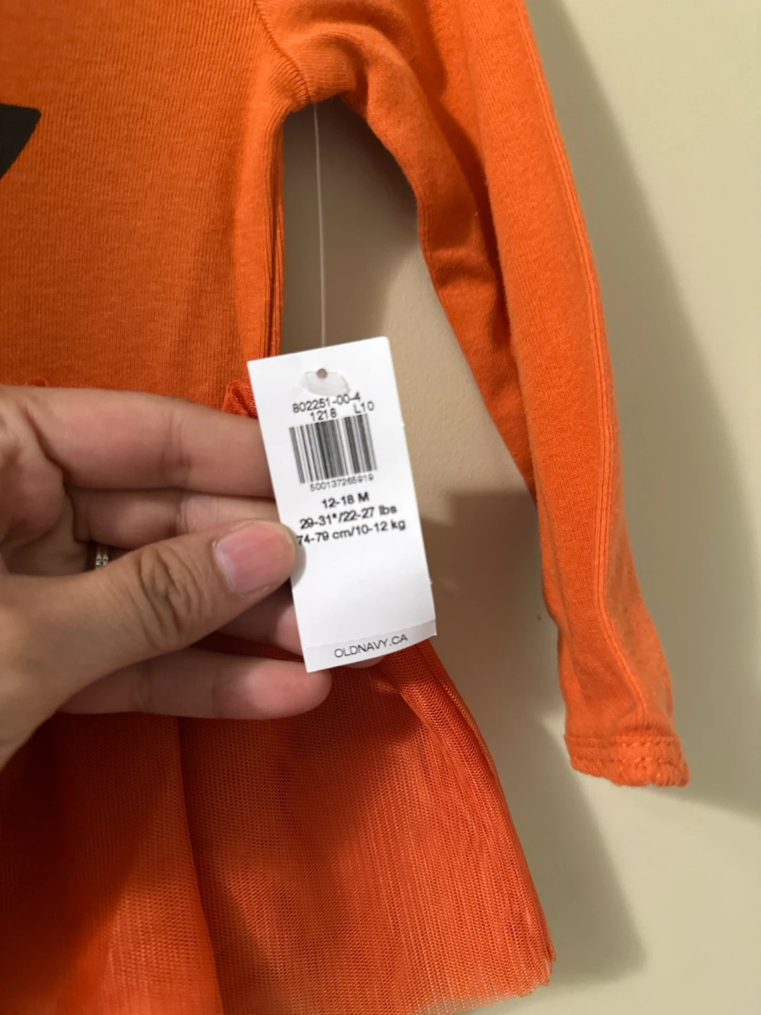 Old Navy Baby Halloween Pumpkin Onesie Dress - photo 3