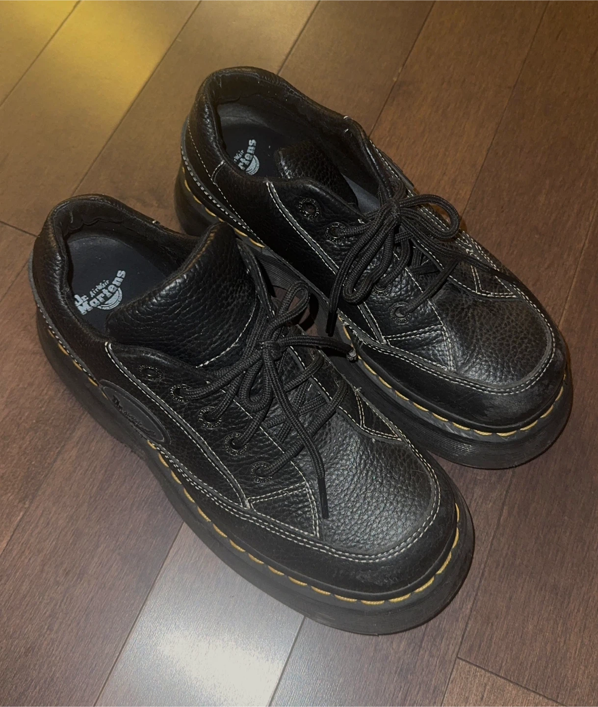 dr martens black platform shoes