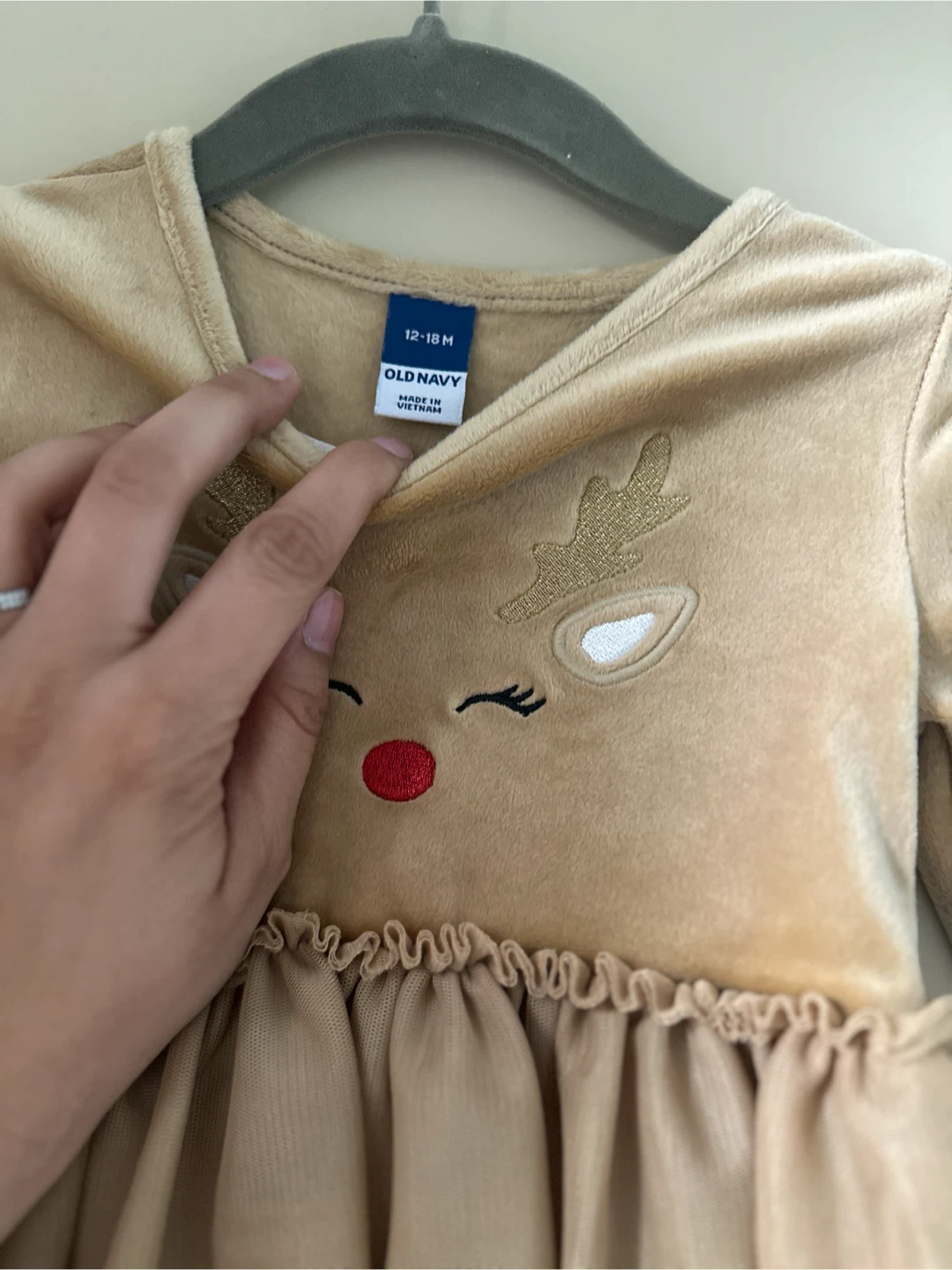 Old Navy Reindeer Dress 12-18 Months - photo 2