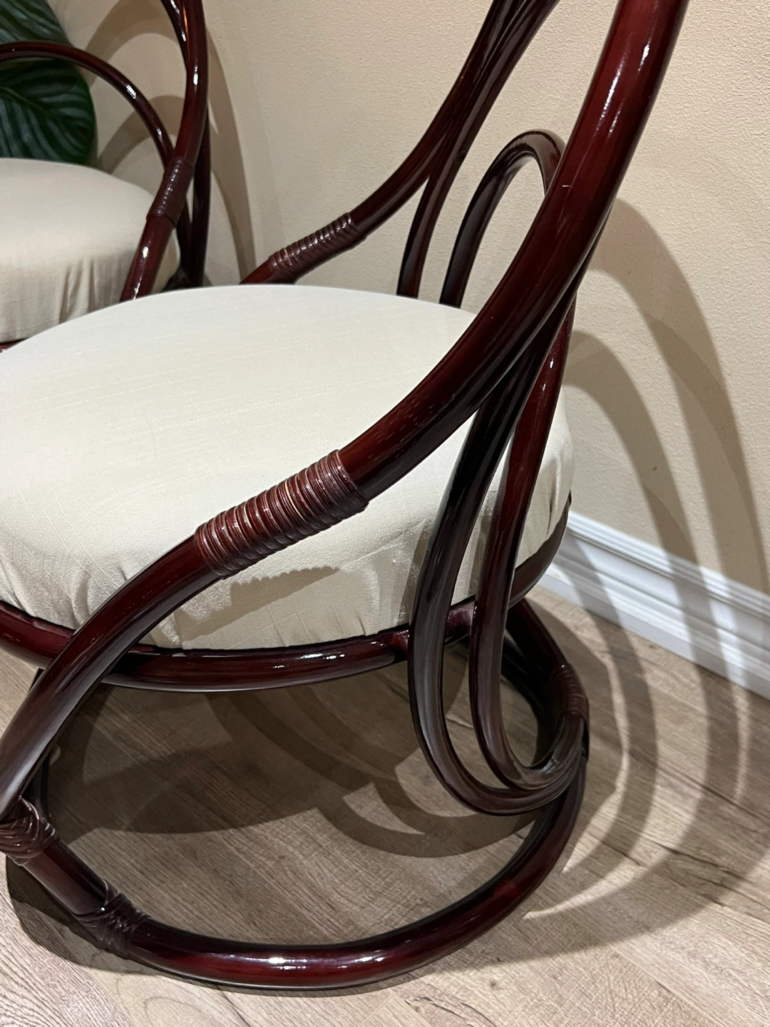 Pair of Vintage Bentwood Loop Chairs – Modern Oatmeal Line - photo 3