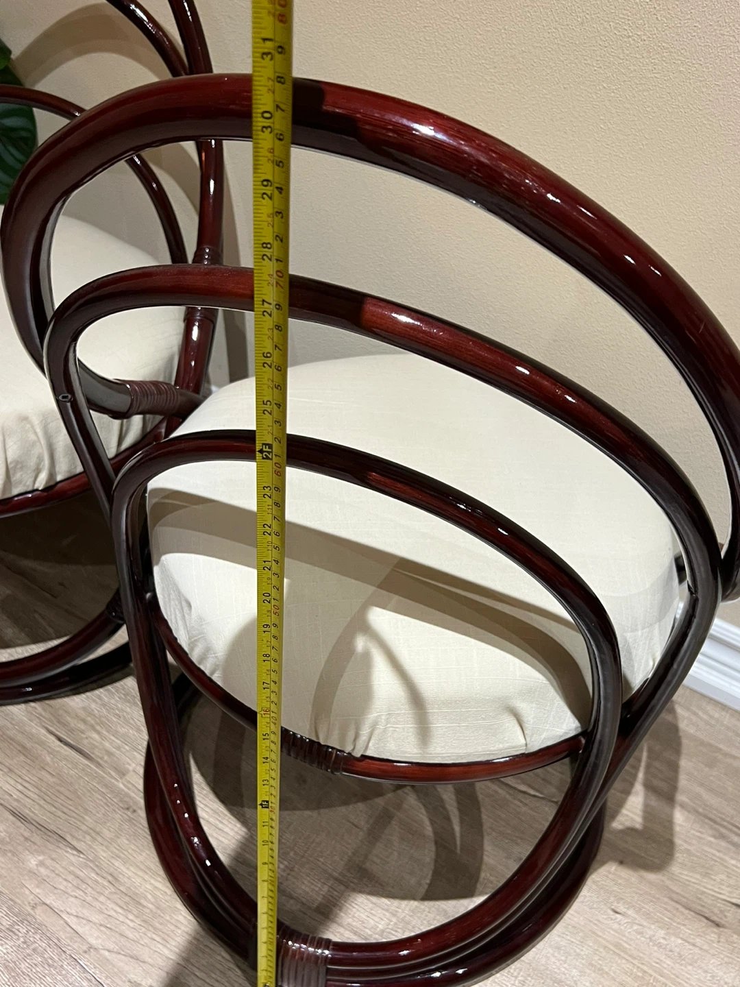 Pair of Vintage Bentwood Loop Chairs – Modern Oatmeal Line - photo 4