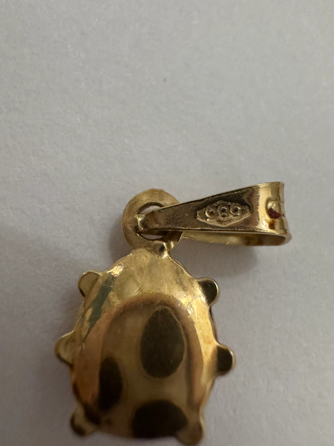 Genuine 14K Gold Ladybug Hoop Earrings & Pendant - photo 2