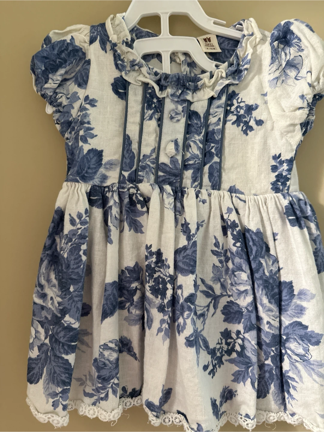 Toffy House Blue Floral Baby Dress