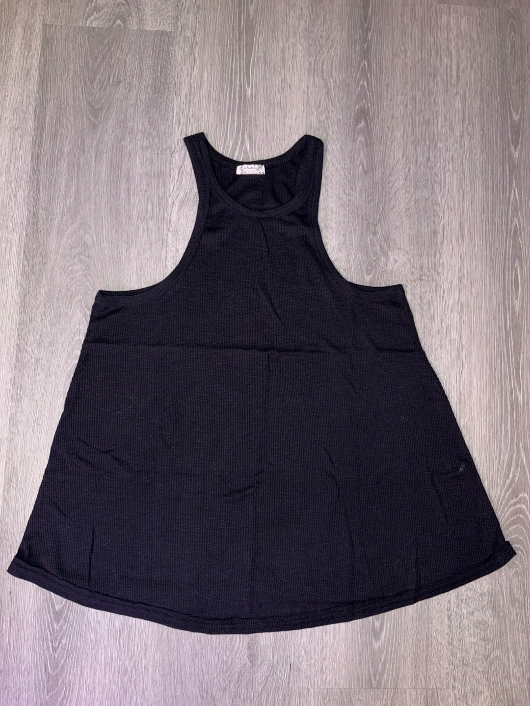 Free People Intimately Black Ribbed Tank