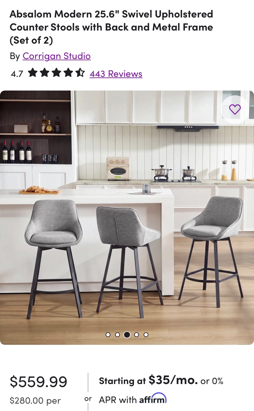 Counter Stools (Set of 3)