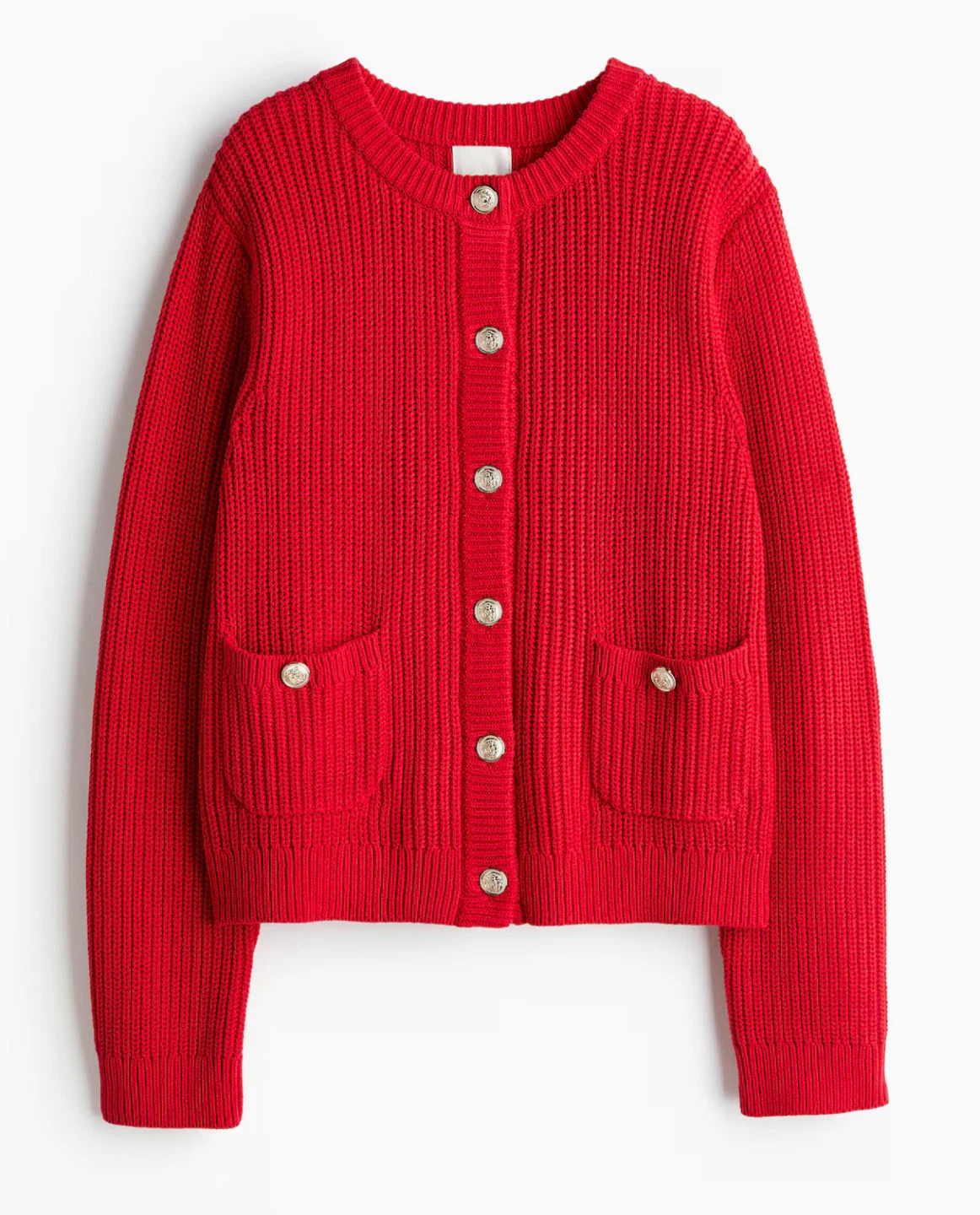 Red Knit Cardigan