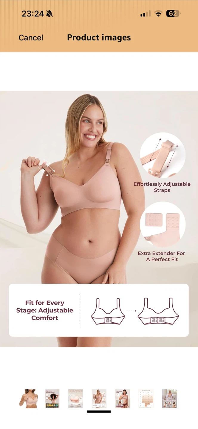 Momcozy Nursing Bra Nude NEW NEVER WORN - photo 2