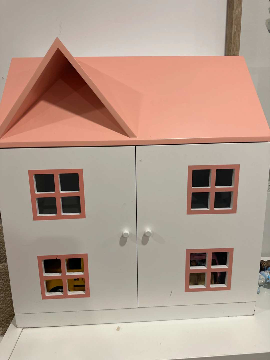 Wooden Dollhouse Storage Cabinet
