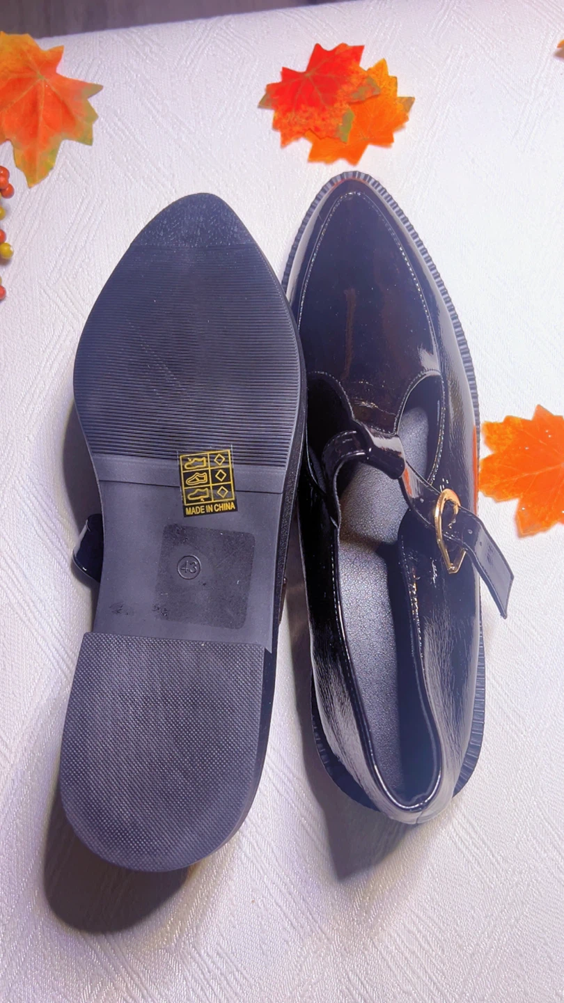 Black Patent T-Strap Flats - photo 2