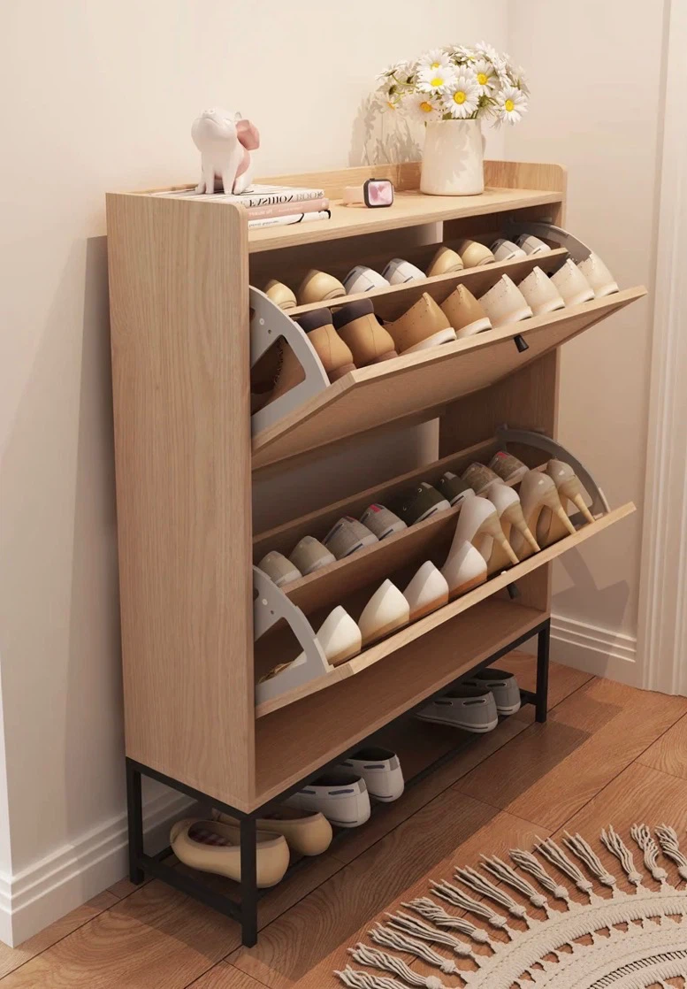 Beige 20 Pair Shoe Storage cabinet - photo 2