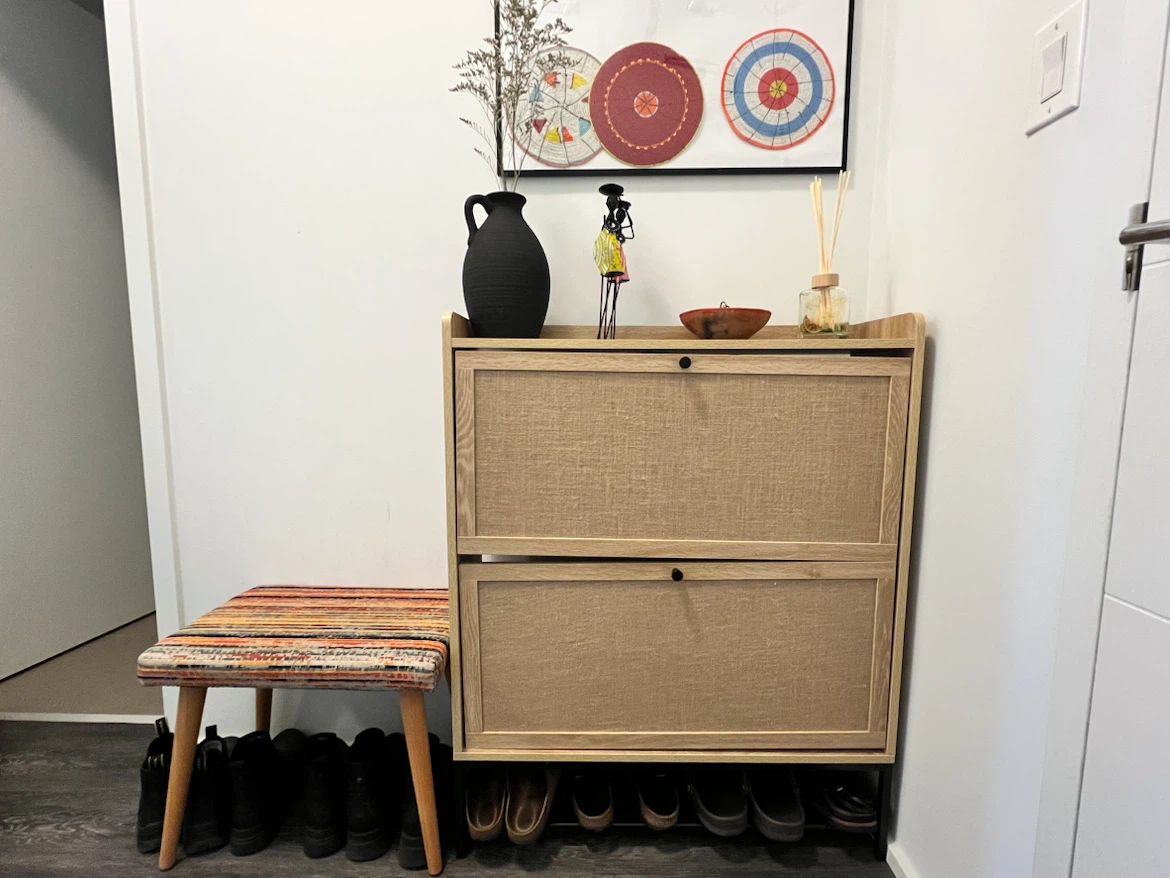 Beige 20 Pair Shoe Storage cabinet - photo 3