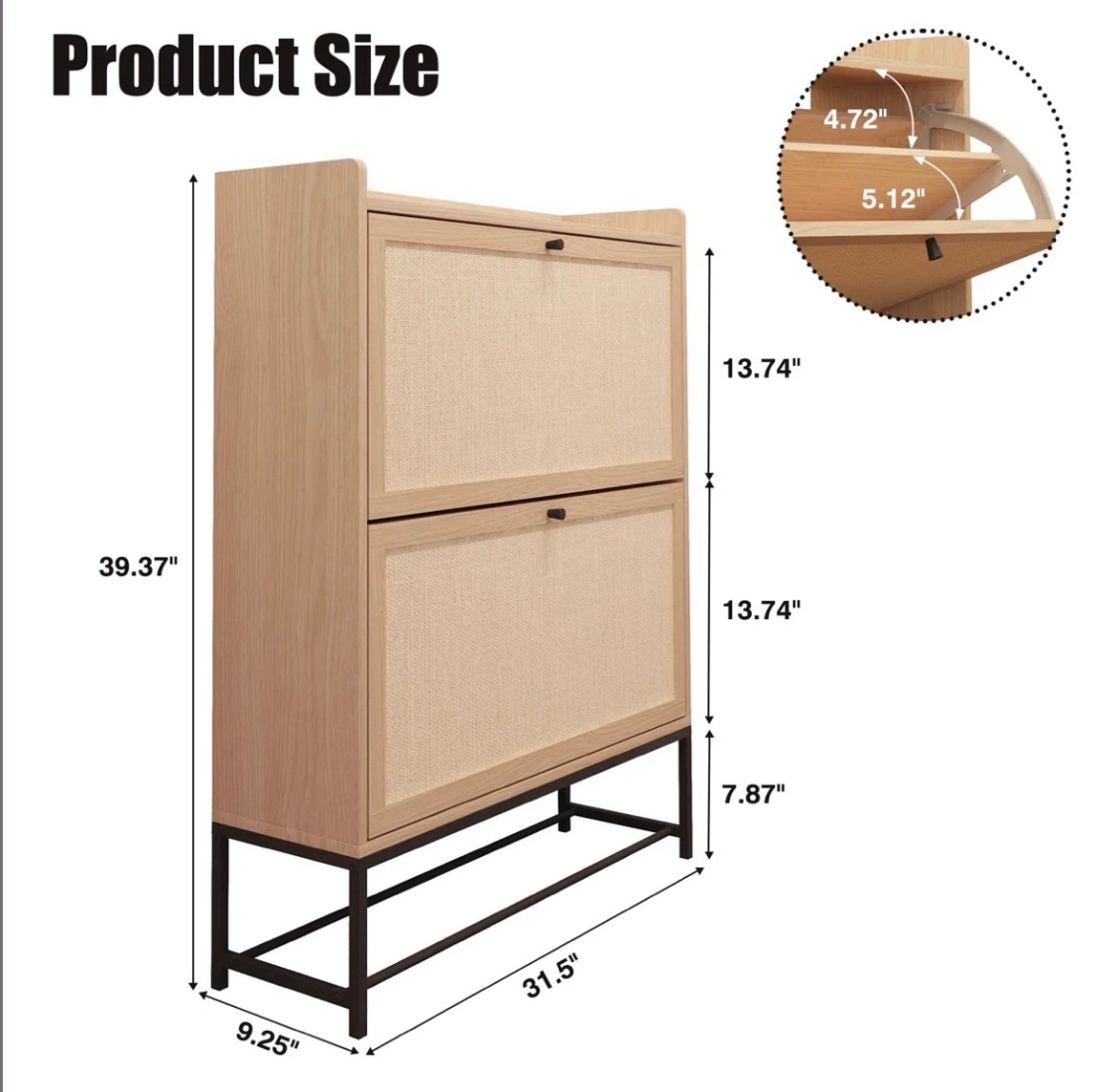 Beige 20 Pair Shoe Storage cabinet - photo 5