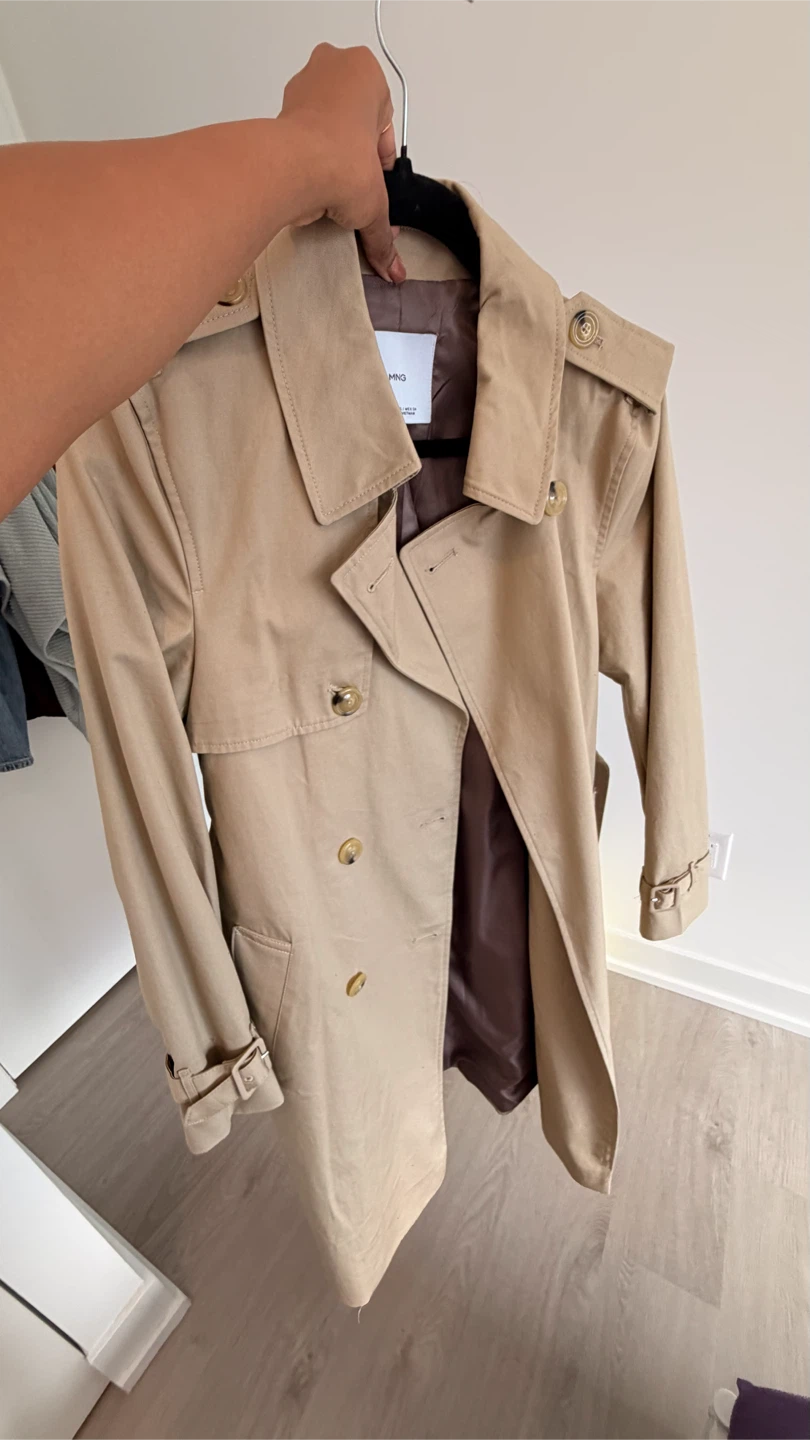 MANGO Beige Trench Coat