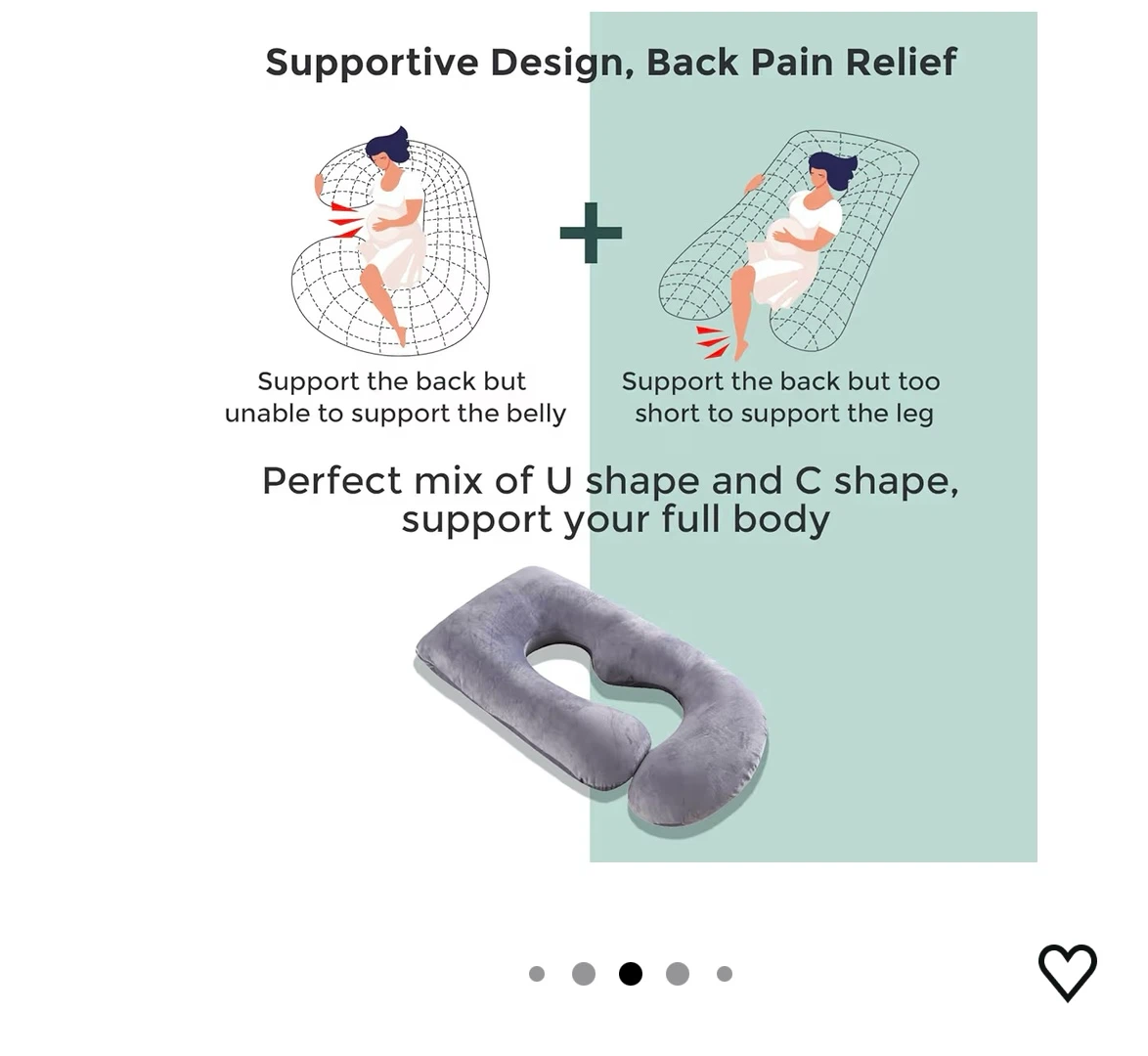 Momcozy U-Shaped Maternity Body Pillow