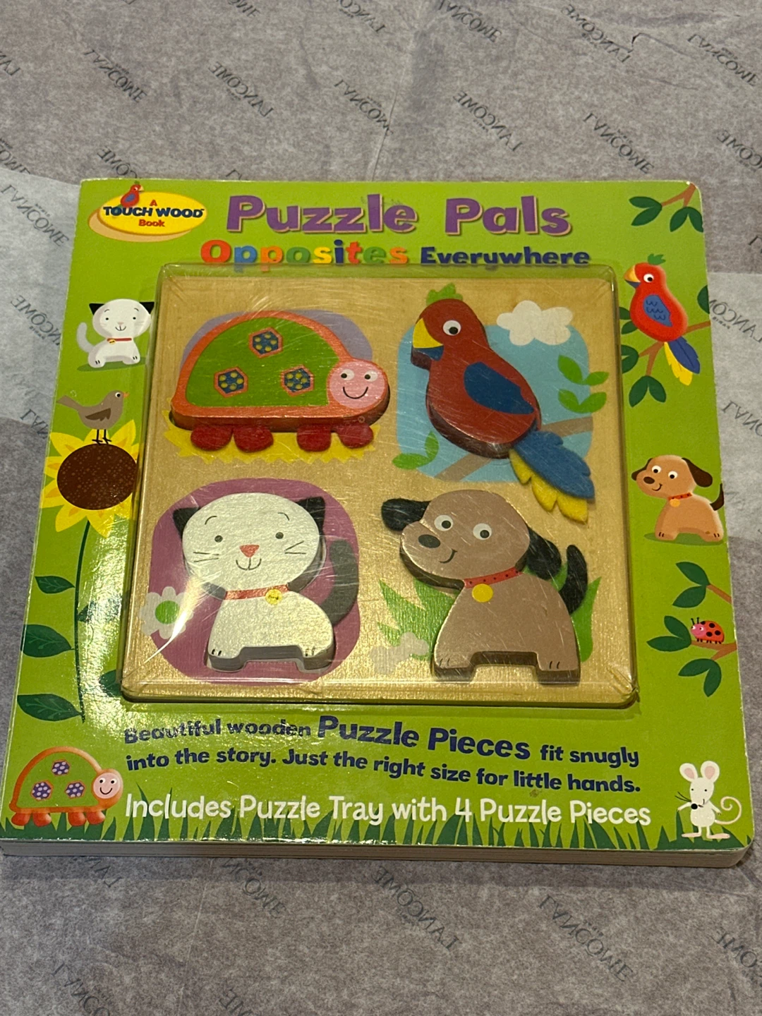 Touch Wood Puzzle Pals Opposites Everywhere Book