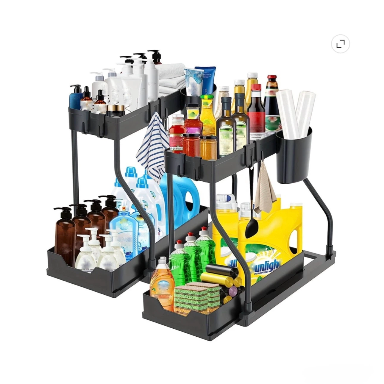 Brand new 2 Pack 2-Tier Under Sink Storage Organizer - photo 4
