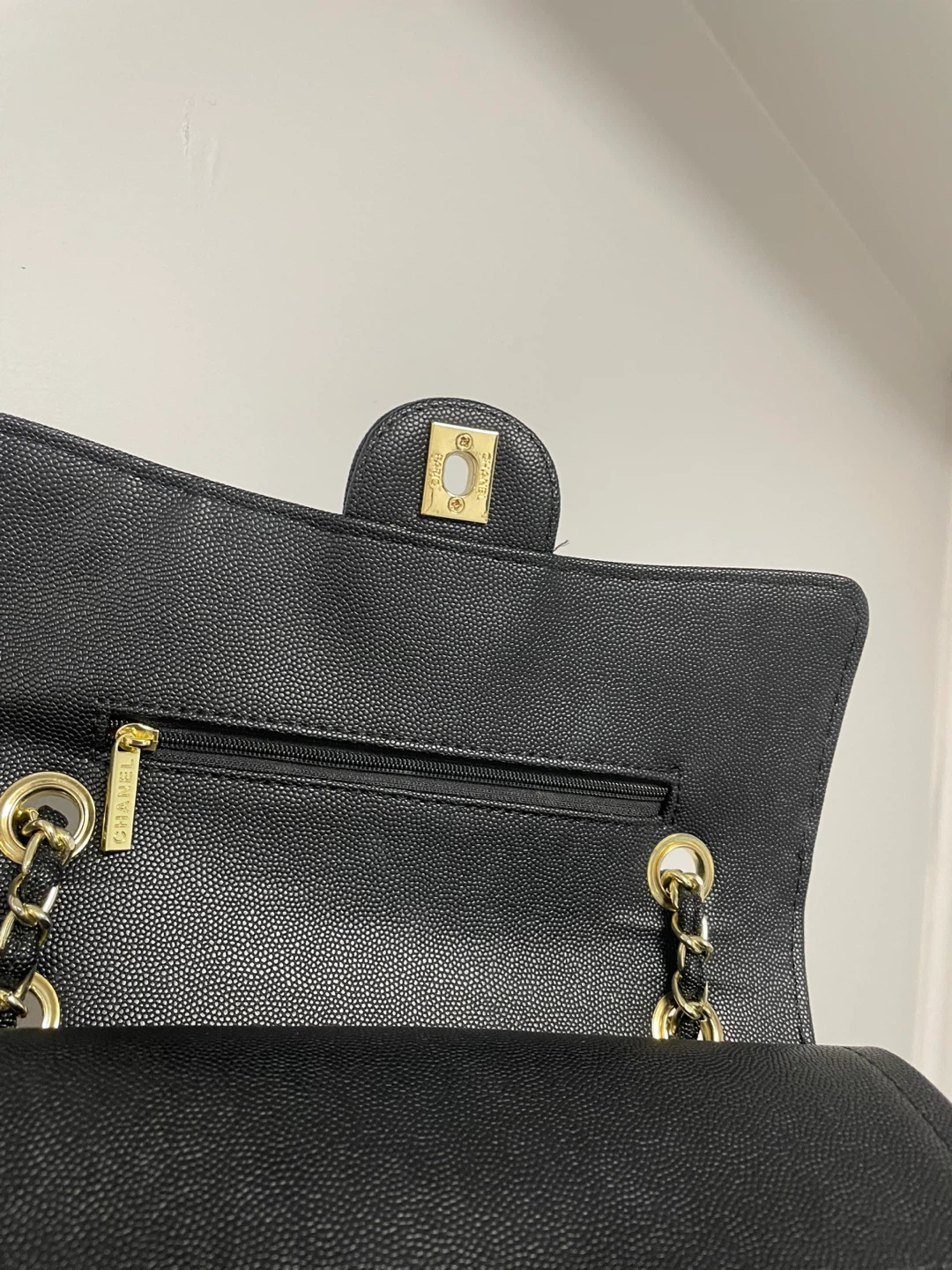 Chanel Quilted Caviar Leather Flap Bag - photo 2