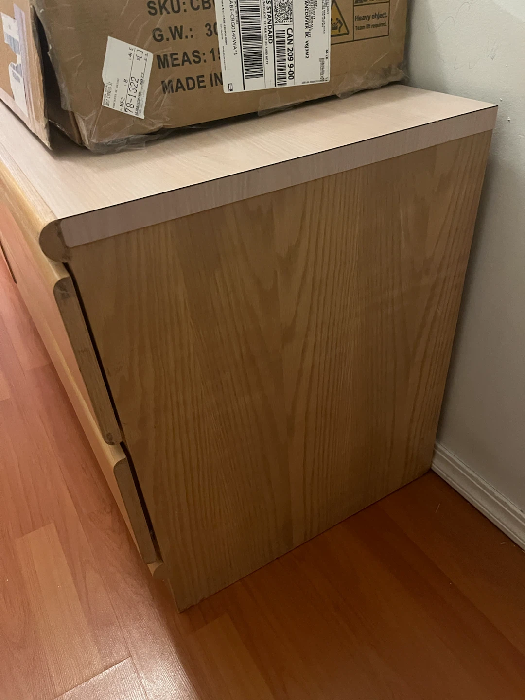 Light Wood 4-Drawer Dresser - photo 4