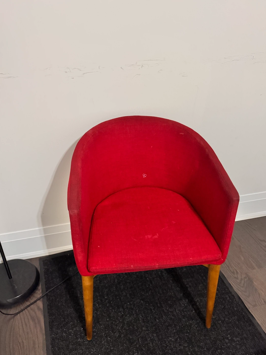 Mid-Century Modern Style Red Accent Chair - photo 3