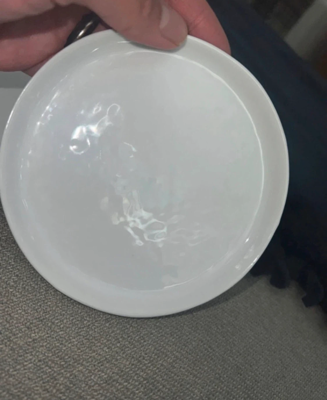 White Crate & Barrel Ceramic Appetizer Plates - Set of 2 - photo 3