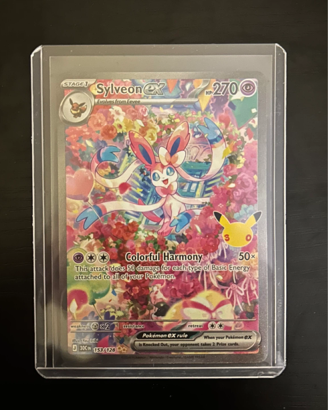 Sylveon Ex 153/128 SIR Pokémon 30th Anniversary - photo 2