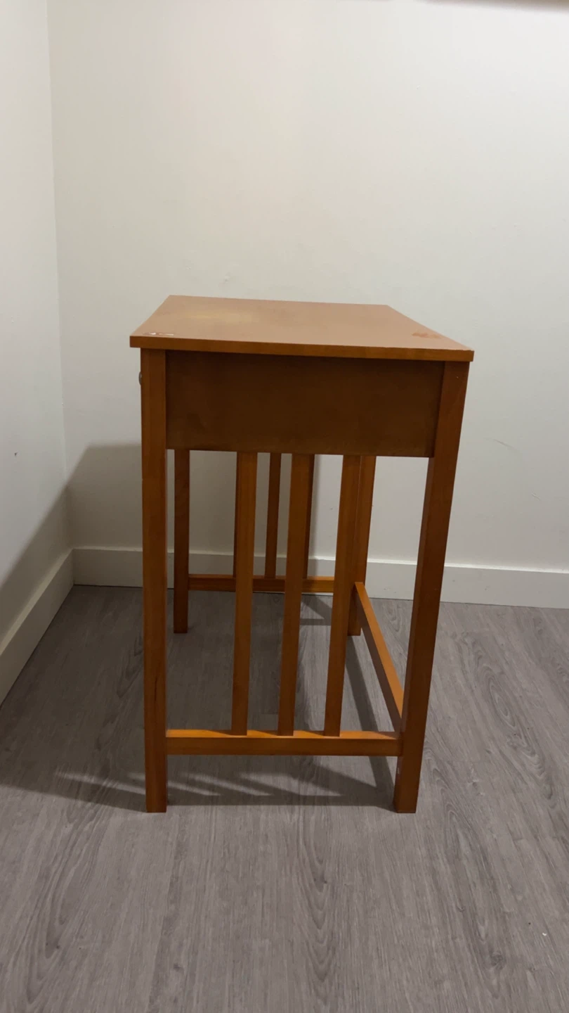 Wooden writing desk with drawer
