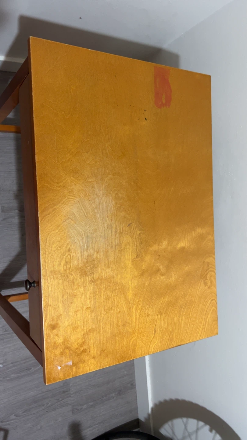 Wooden writing desk with drawer - photo 2