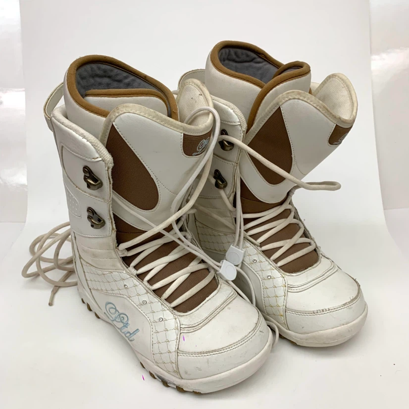 Women's Snowboard Boots Size 9 US White LTD Lace Up Snowboarding