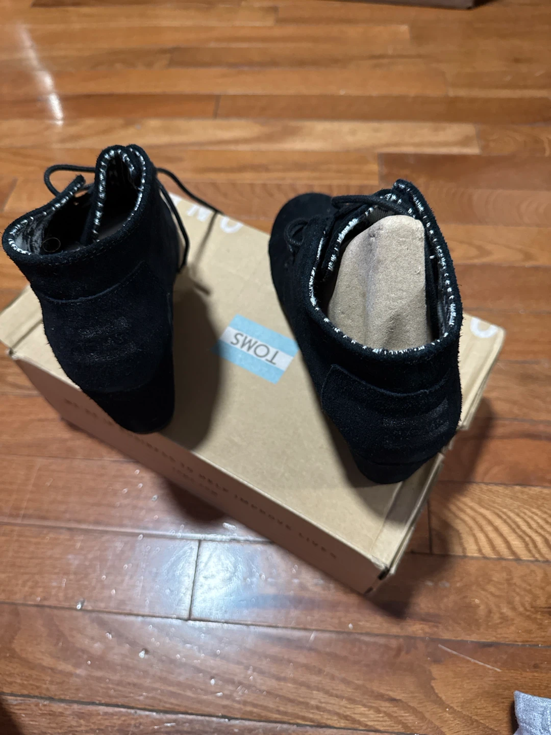 TOMS Black Wedge Ankle Boots - photo 3