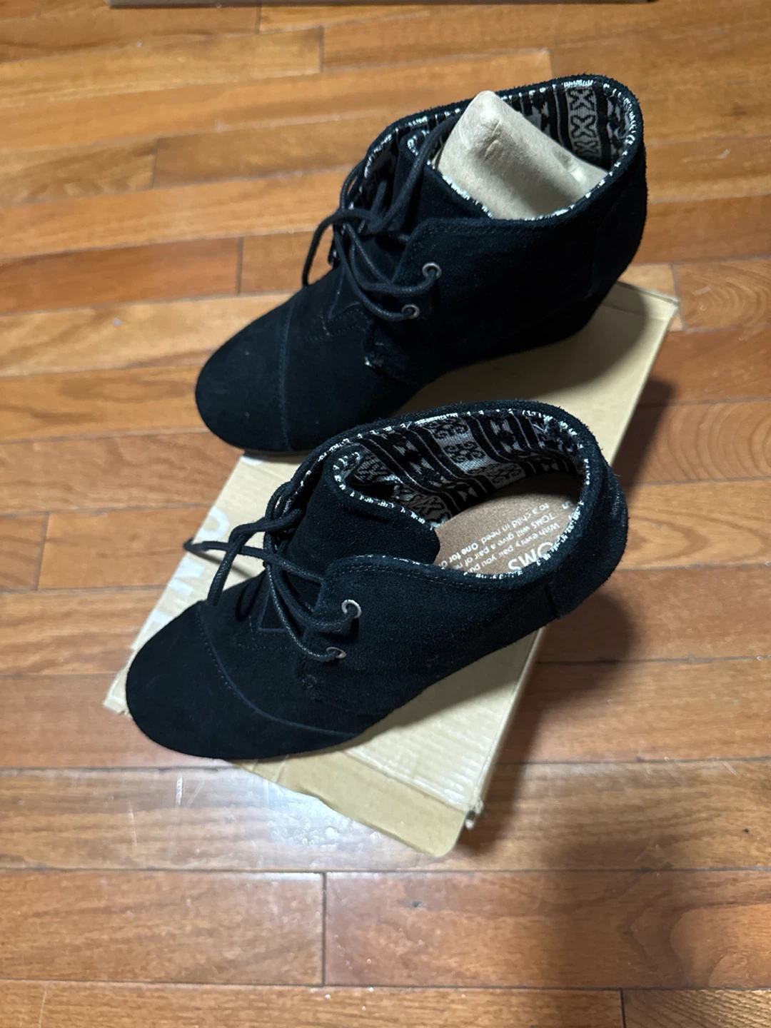 TOMS Black Wedge Ankle Boots - photo 4