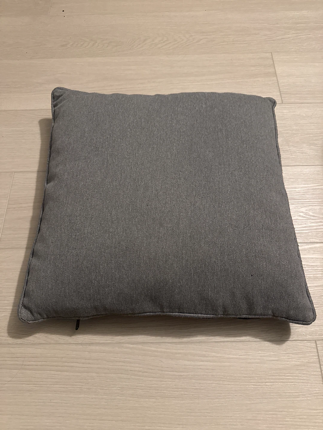 Large Grey Square Throw Pillow
