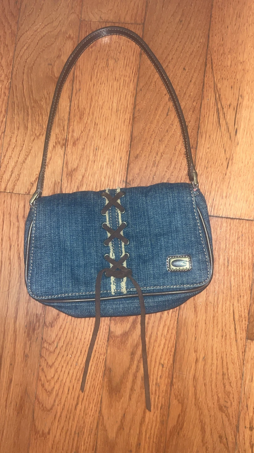 Vintage Y2K GUESS Denim Mini Shoulder Bag